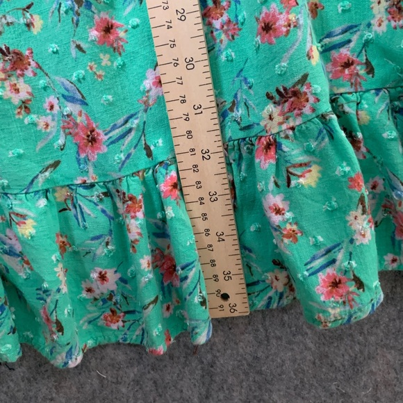 Promesa Women Size Large High Low sleeveless green floral maxi dress - Picture 8 of 9